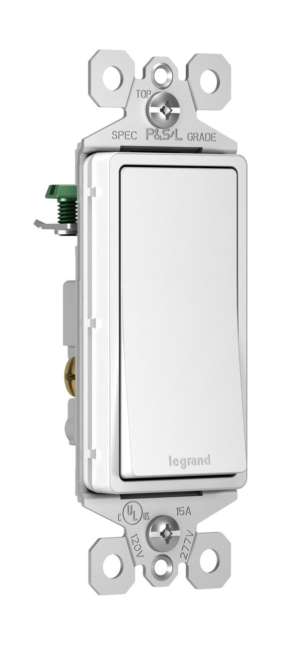 Legrand TM873WCC10 radiant® 15A 3-Way Switch, White