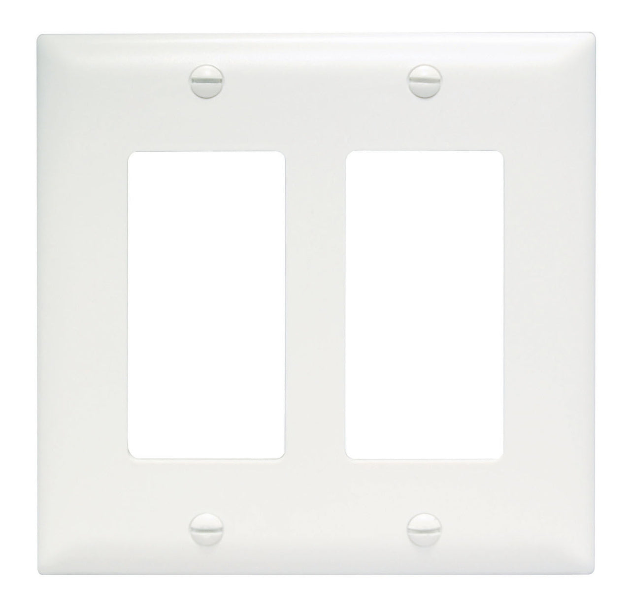 Legrand TP262WCC30 TradeMaster® 2-Gang Nylon Wall Plate, 2 Decorator Openings, White