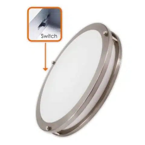 VOTATEC 12″ Two Ring Slim Flush / Surface LED Fixture – 5-CCT Adjustable 15W