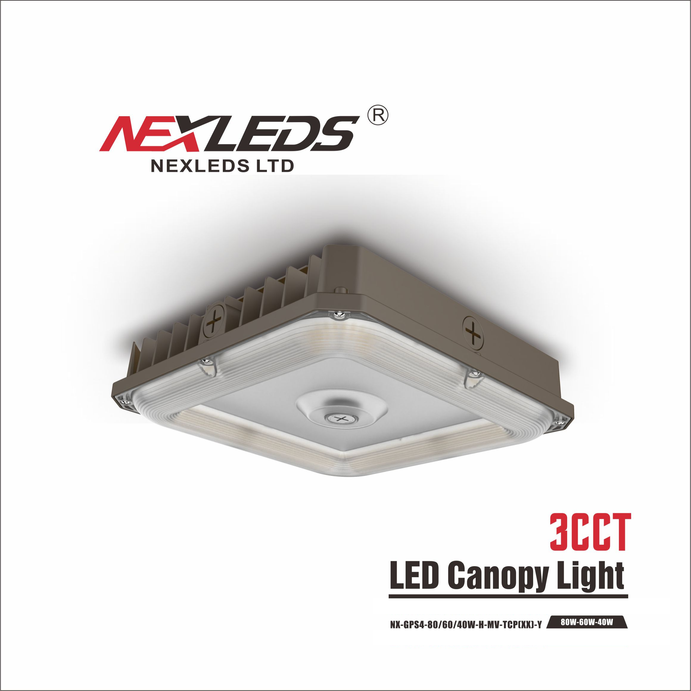 Luminaire à baldaquin NEXLEDS à puissance et température de couleur (CCT) changeables