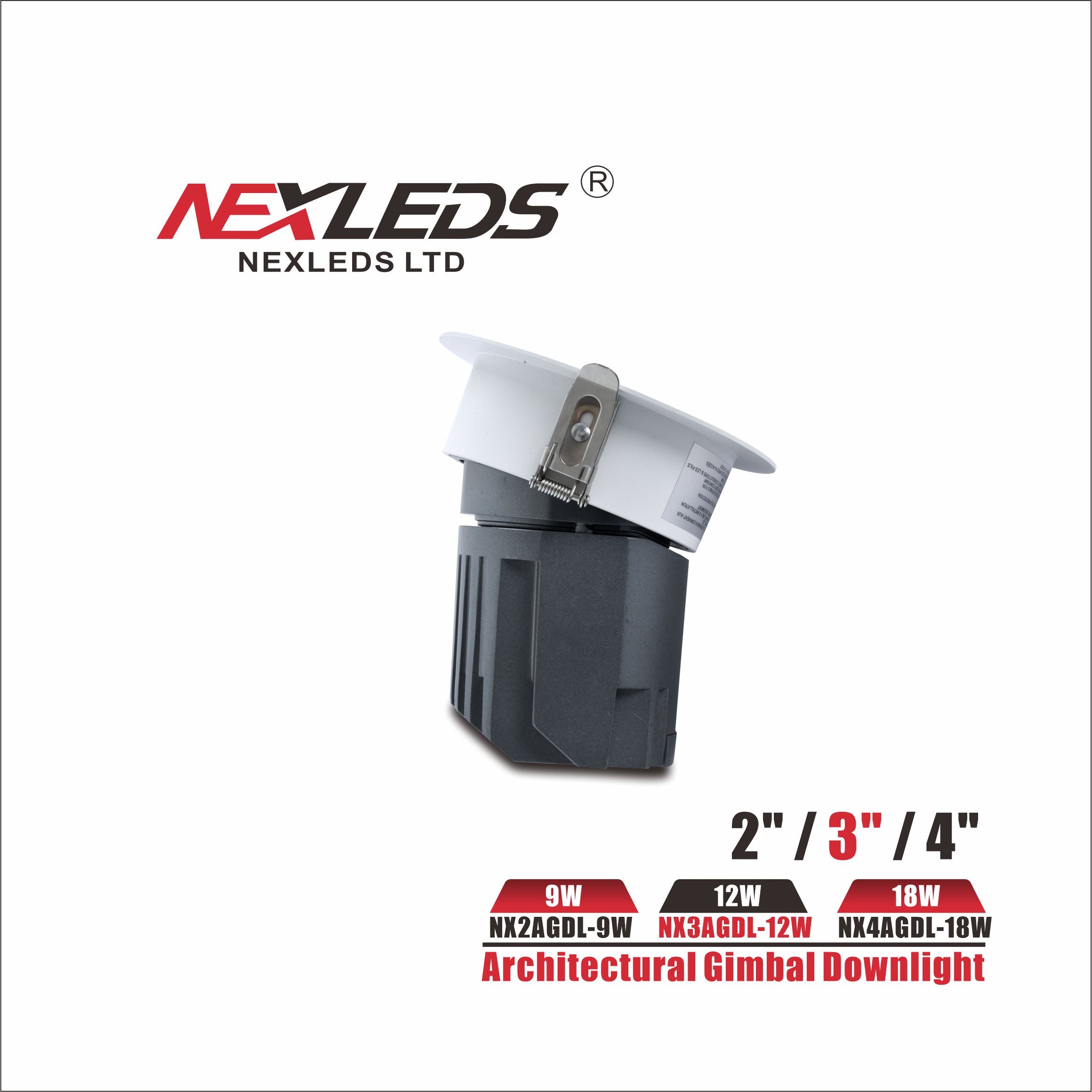 NEXLEDS Architectural Gimbal Downlight