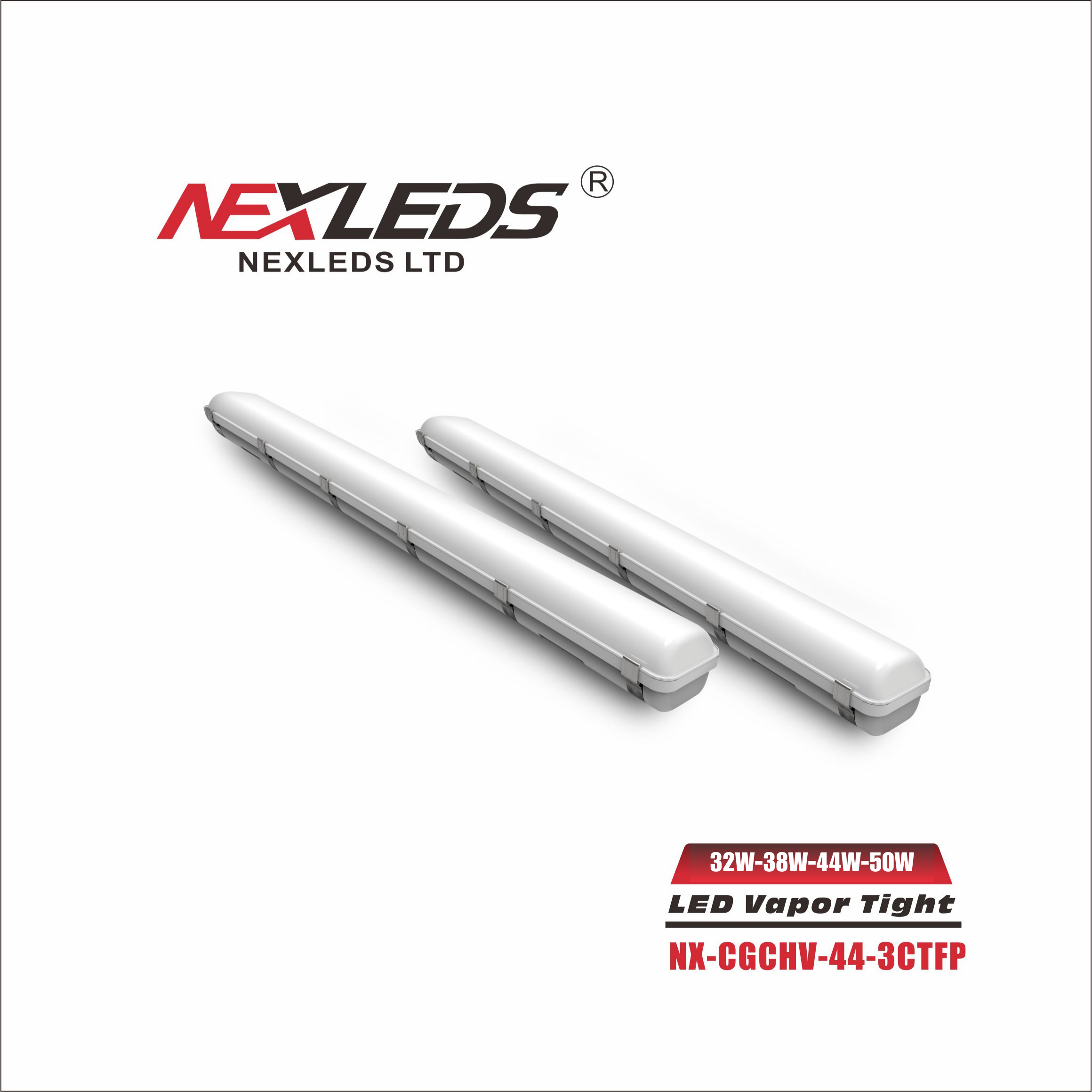 NEXLEDS Luminaire étanche à vapeur DEL de 4 pi à puissance et 4CCT modifiables