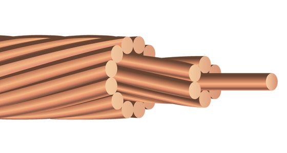 # 2/0 AWG Bare Copper Stranded Wire Per Meter Cut
