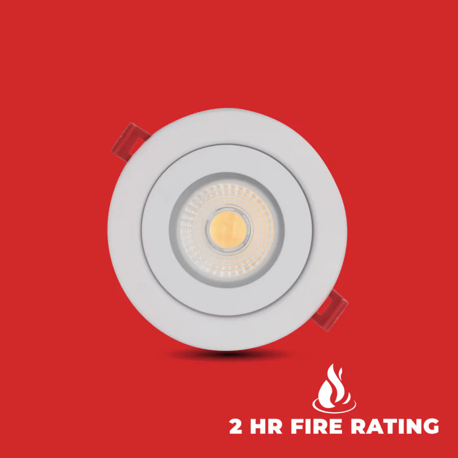 Ortech 4" Fire Rated Slim Led Dimmable Floating Gimbal Downlight