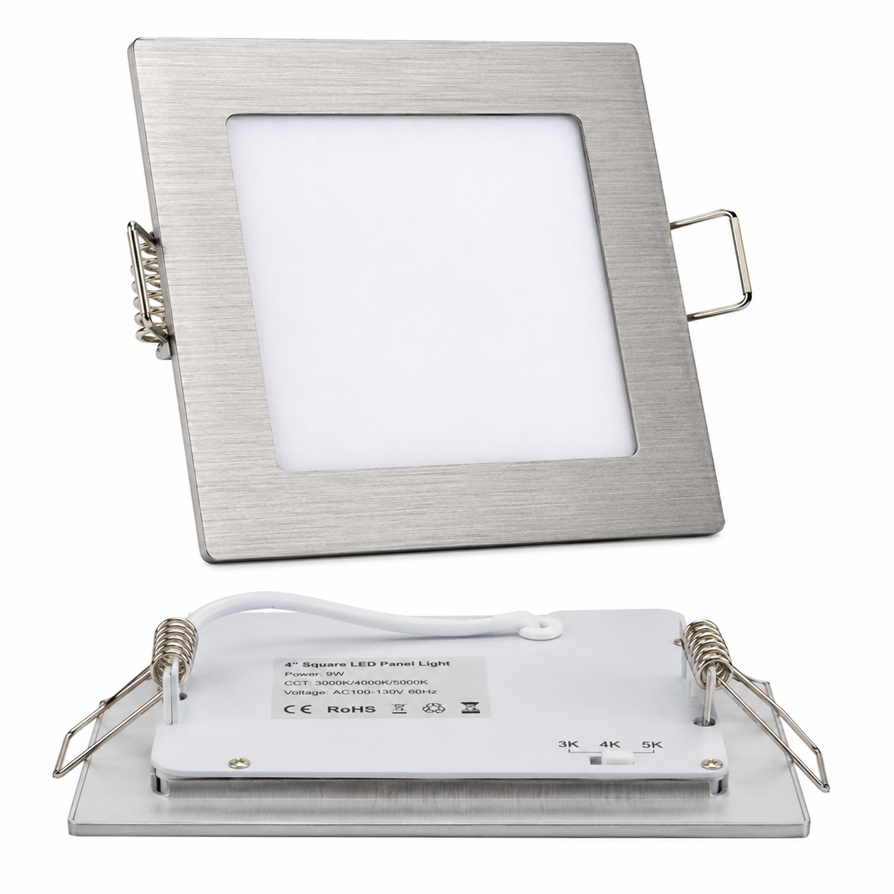 4‘’ Slim Recessed Led Light,Brush Nickel, 3,4,5K