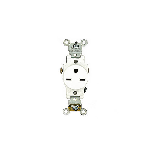 15 Amp 240V Single Receptacle/Outlet, Industrial Grade, Self-Grounding