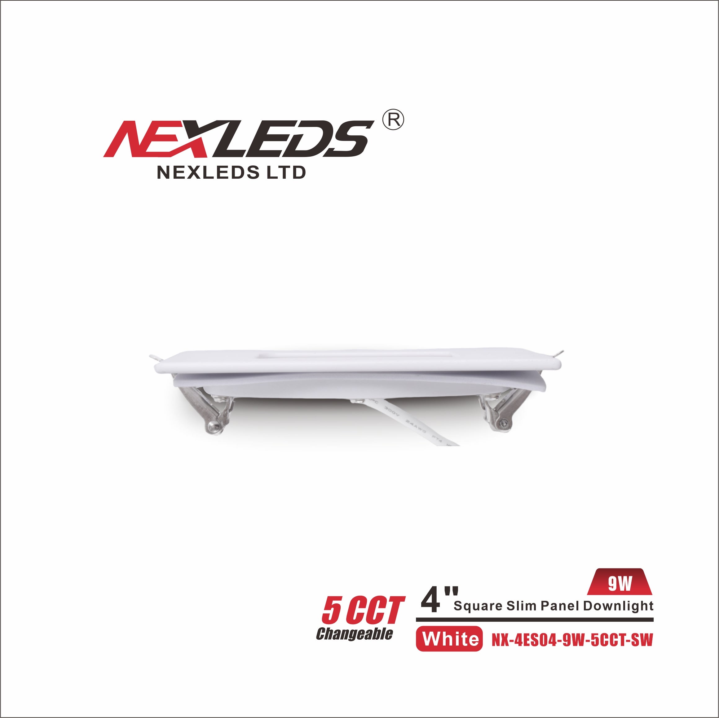 NEXLEDS 4 inch Square Slim Panel Downlight