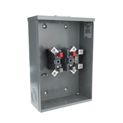 Microlectric BS2-INTCV 200A Oversized 4-Jaw Meter Socket, Overhead/Underground, Ins Neutral, 600V
