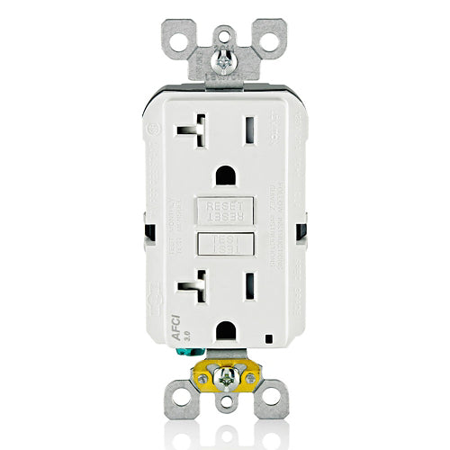 Leviton 20 Amp, Tamper-Resistant Afci Outlet With Led Indicator Light