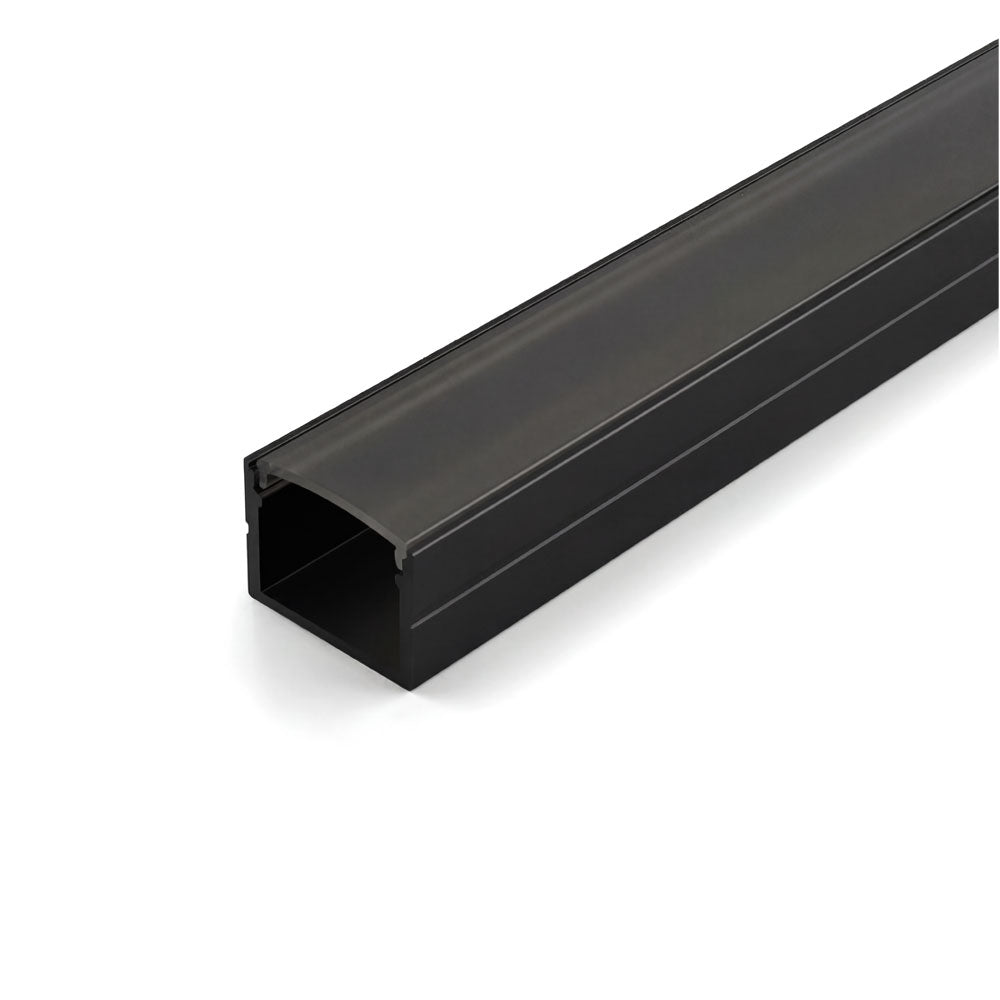 Canolight Surface-mounted 10ft Black Aluminum profile 1913S - CL-ALU-1913S-BL