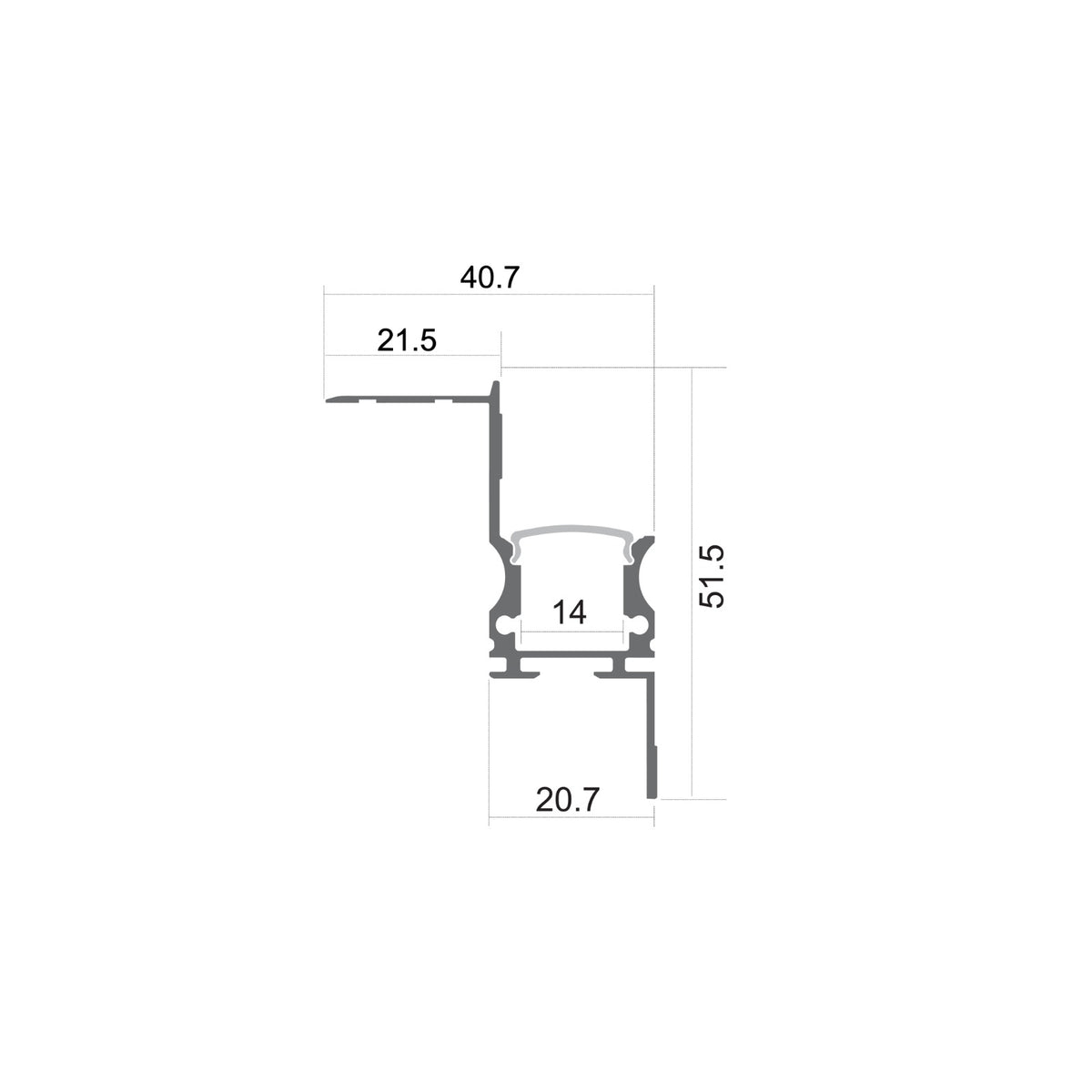 Canolight White Aluminum drywall corner LED profile 4151 for floating ceiling and indirect wall lighting - CL-ALU-4151-WH