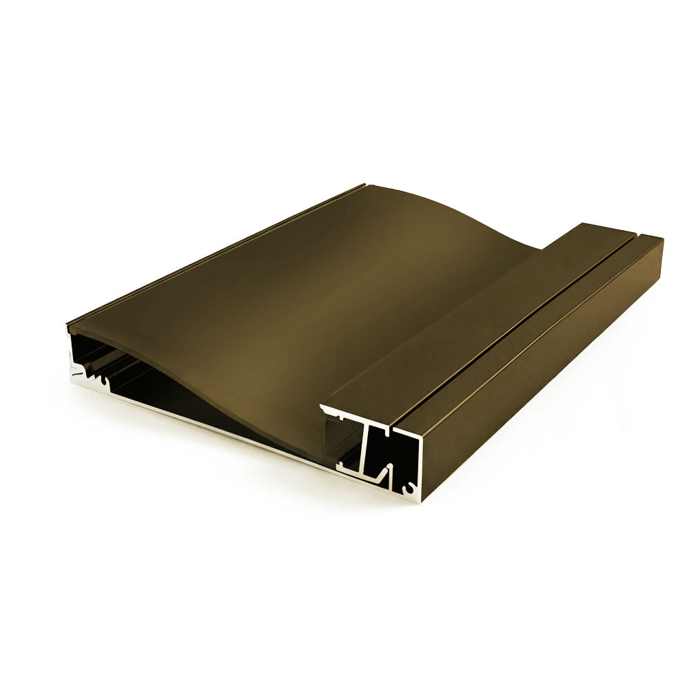 Canolight Surface-mounted Baseboard 10ft Champaign Aluminum profile 10015 with endcaps - CL-Alu-10015-CH