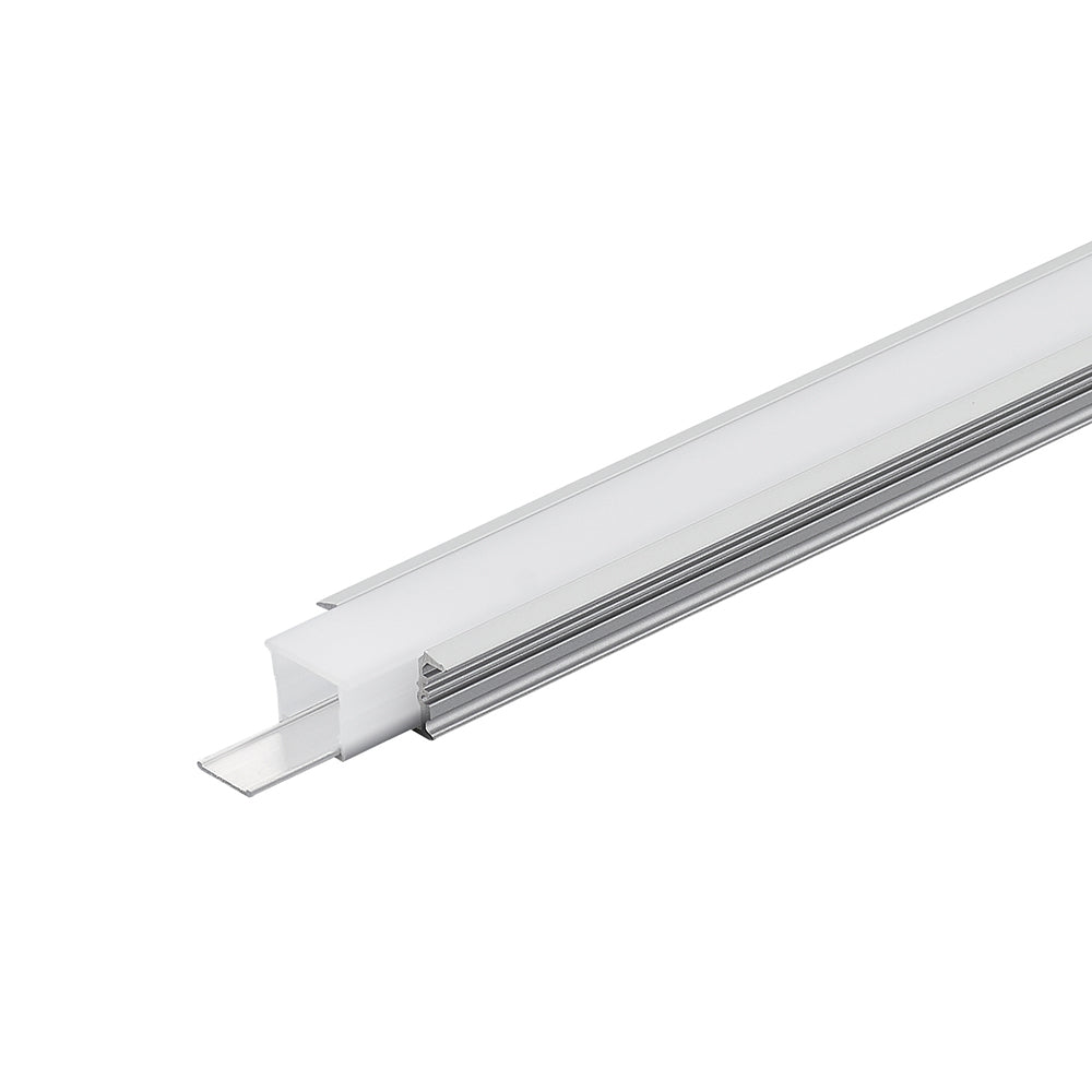 Canolight Waterproof 8ft Silver aluminum profile 1217A with 6Pcs of plastic and waterproof silicon end ca - CL-ALU-1217A-SL-8FT
