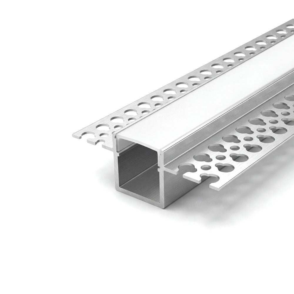 Canolight Trimless recessed 8ft Silver aluminum profile 5515 with endcap
