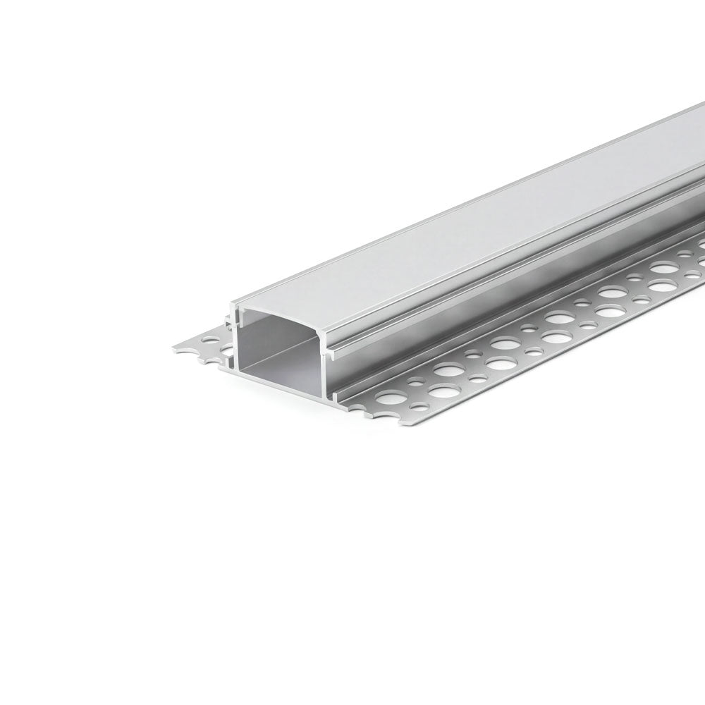 Canolight Before drywall Trimless Recessed 10ft Silver Aluminum profile 6114A with endcaps - CL-Alu-6114A-SL