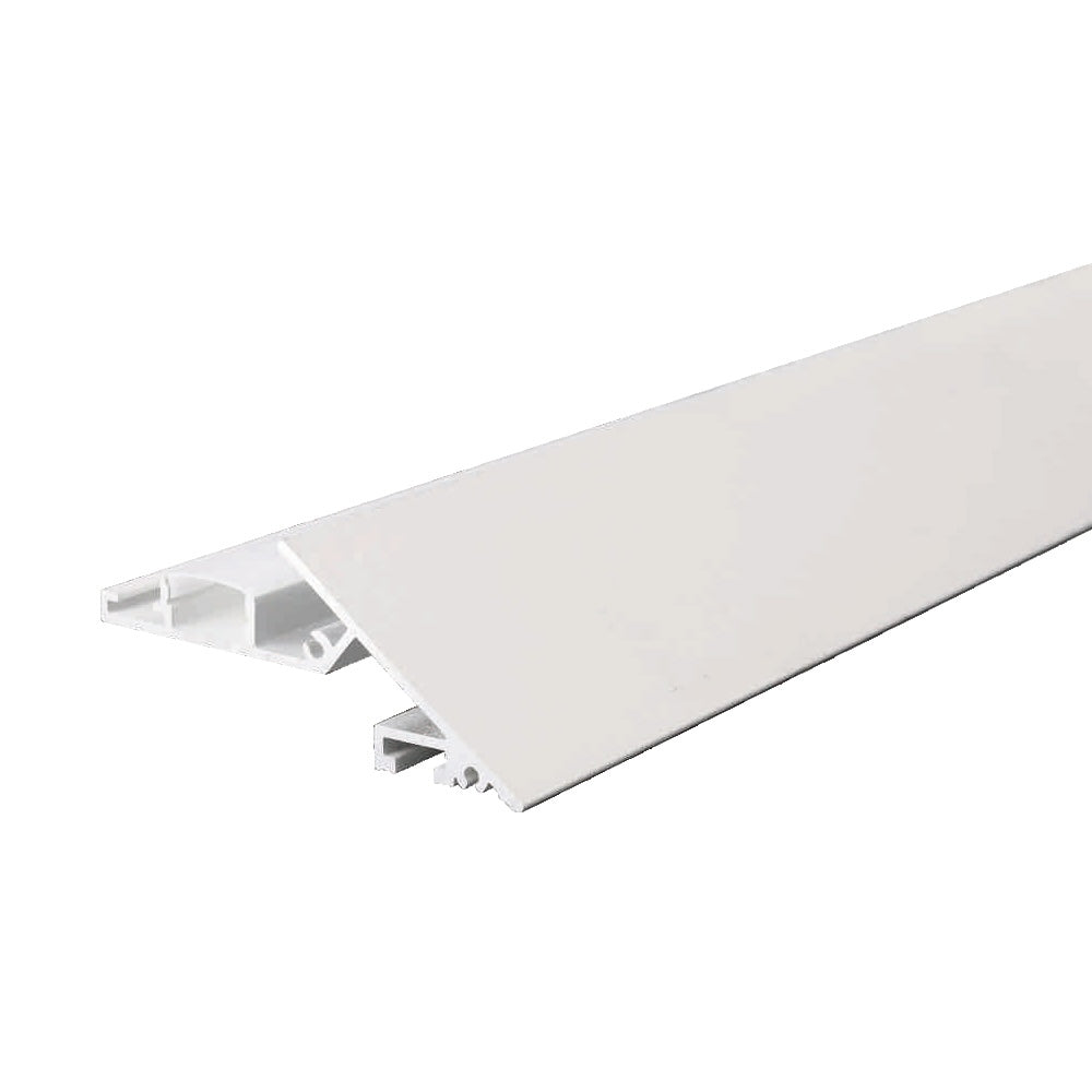 Canolight Knife edge 10ft White aluminum profile 7330 with encaps - CL-ALU-7330-WH