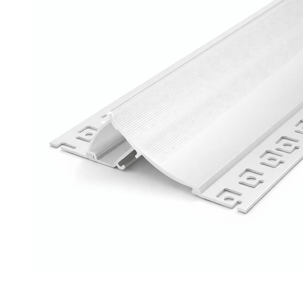 Canolight Surface-mounted Ceiling or Baseboard 10ft White Aluminum profile 9836 with endcaps - CL-Alu-9836M-WH