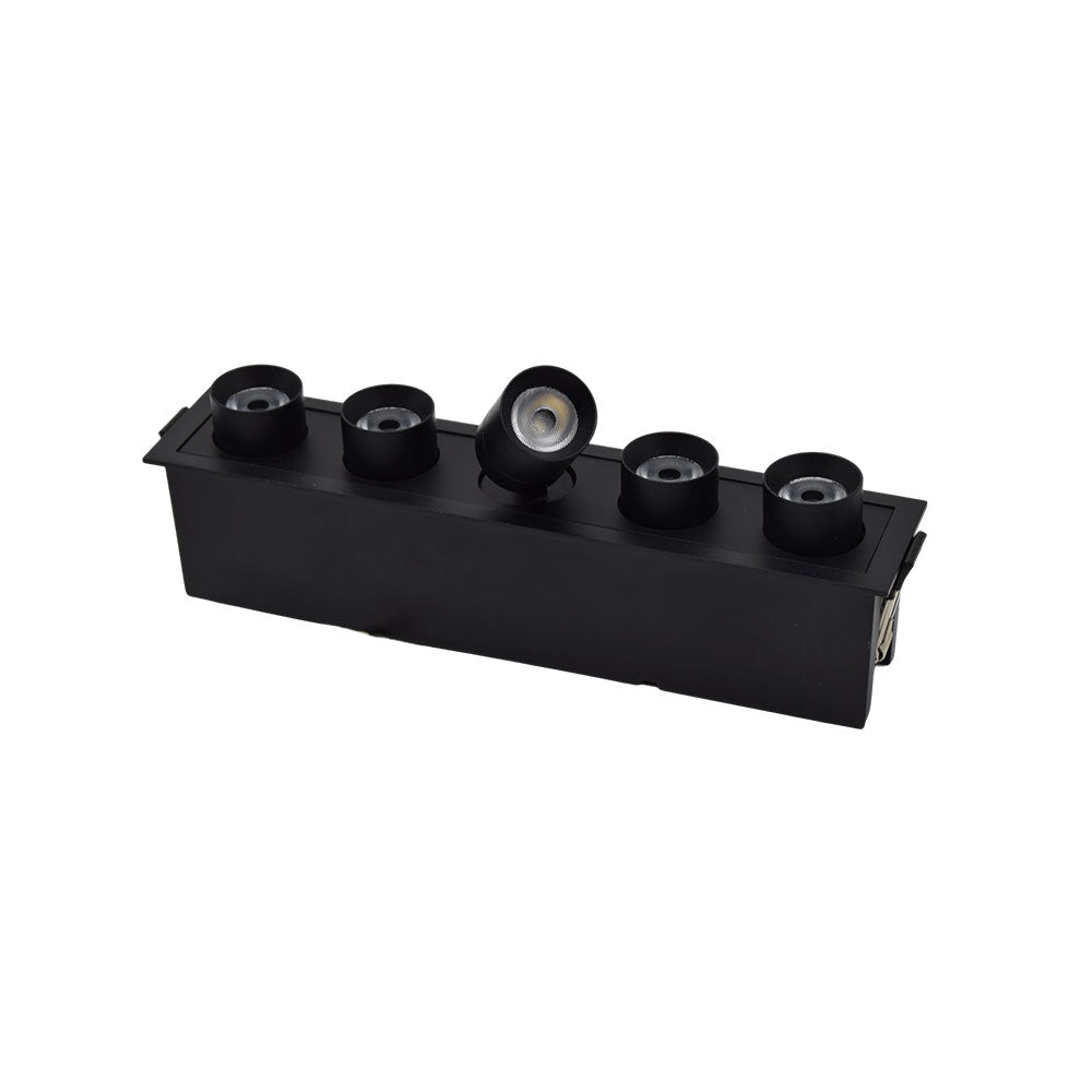 Canolight 5 HEADS LED RECESSED LINEAR ADJUSTABLE SPOT LIGHT 15W - CL-LBS5-15-5CCT-BL