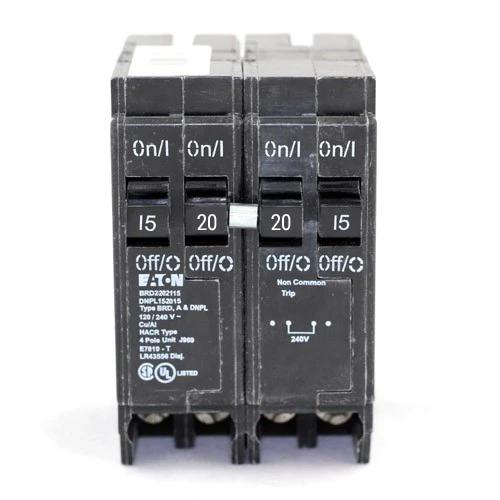 DNPL152015 - Eaton - 15/20/20/15 Amp Quad Circuit Breaker