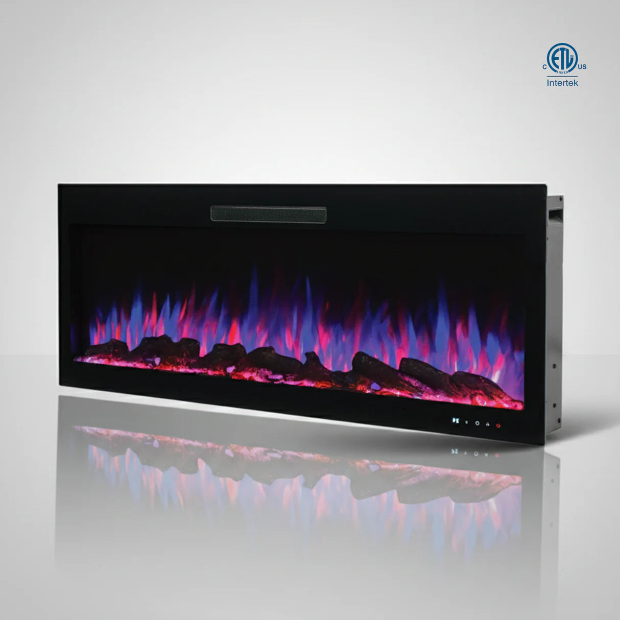 42" Wall Mounted And Wall Recessed Electric Fireplace