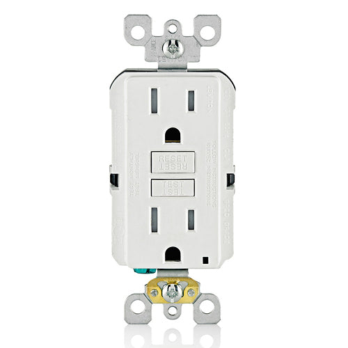 Leviton 15 Amp, Self Test, Tamper-Resistant GFCI Outlet with LED Indicator Light