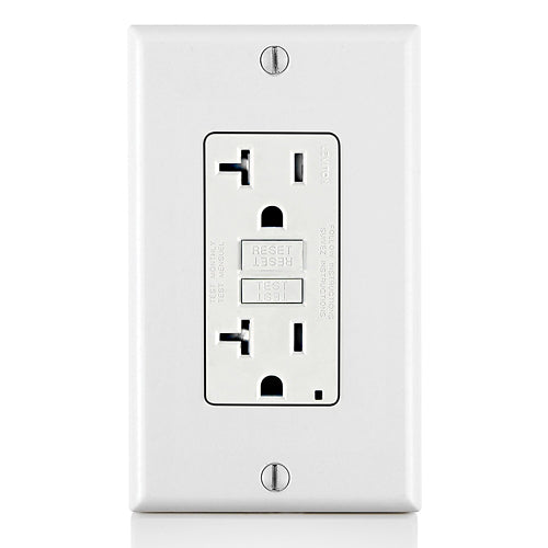 Leviton 20 Amp, Self Test, Tamper-Resistant Gfci Outlet With Led Indicator Light
