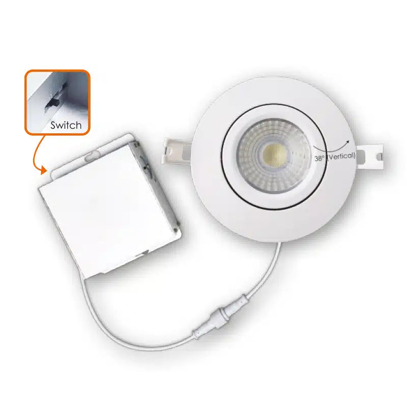 Votatec 4″ Gimbal Slim /Air Tight Round Panel LED - 6000k