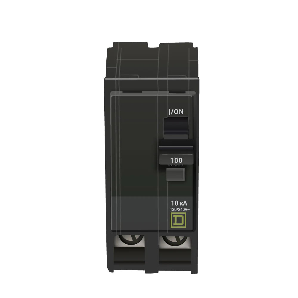 Disjoncteur miniature Square D 100A 2 pôles enfichable Qo2100 Type Qo