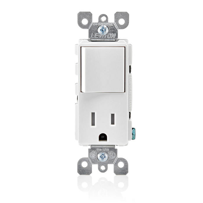 15 Amp Decora Single-Pole Switch/ Outlet Combination Device