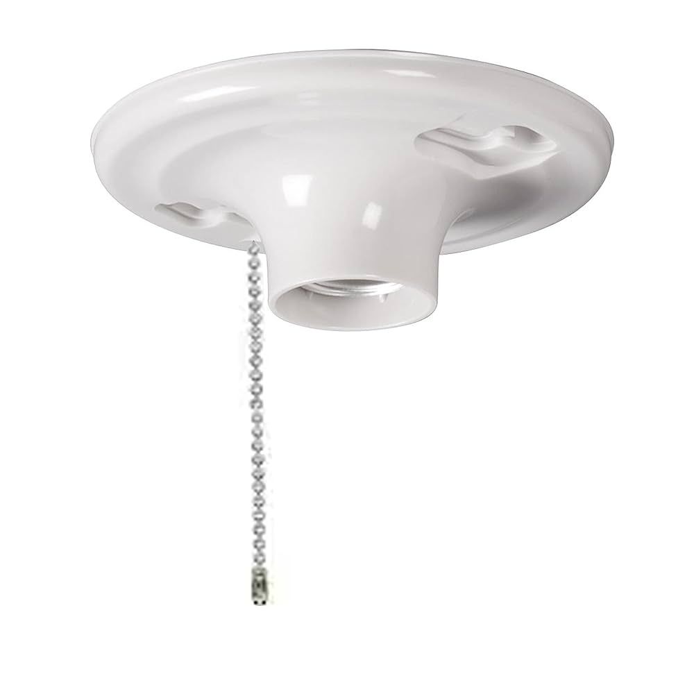 VISTA 46051 Plastic Ceiling Lamp holder with Pull-Chain