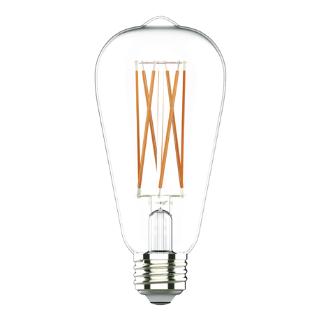 Votatec ST64 Light Bulb - 4.8W, 120V - Golden - Cross Filament