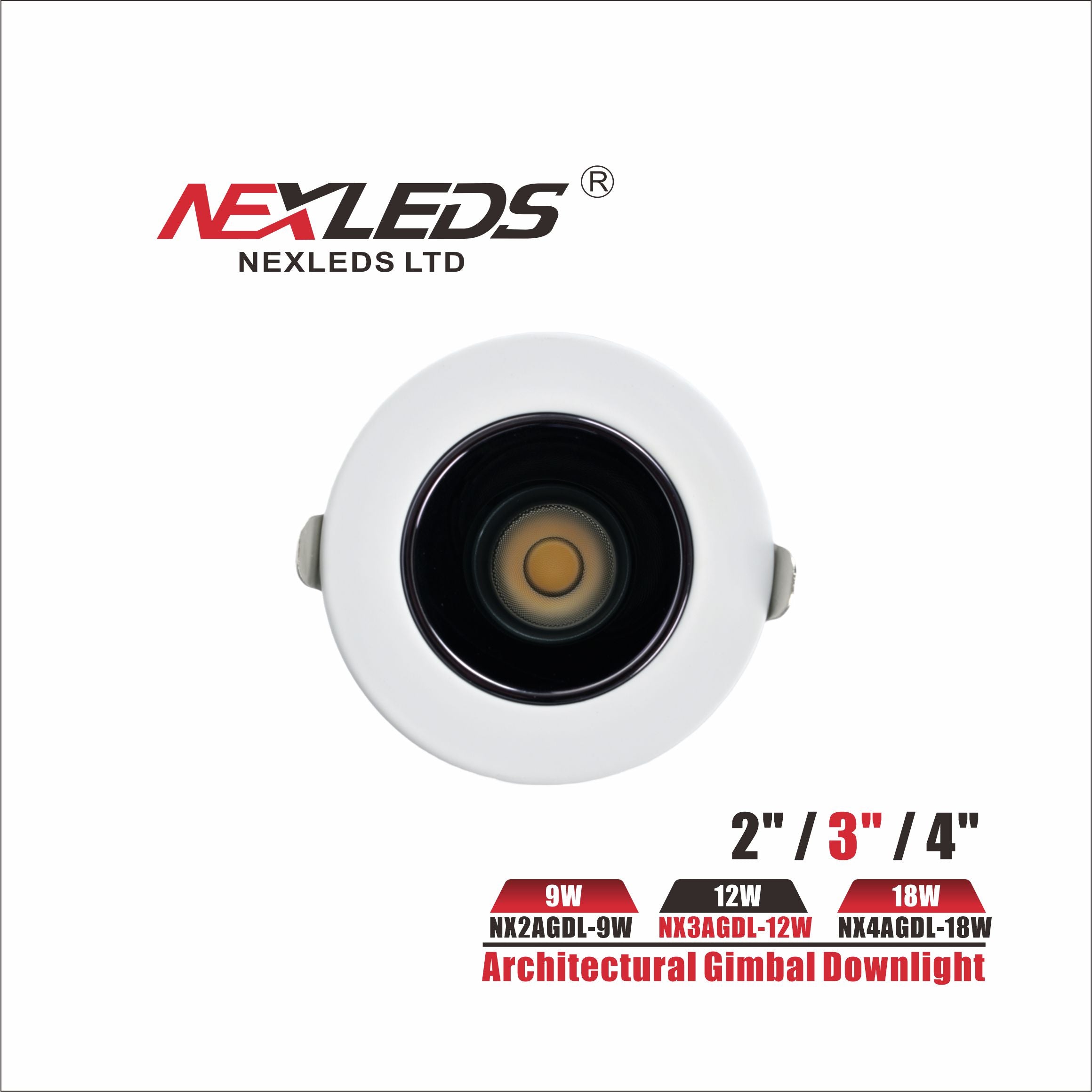 NEXLEDS Architectural Gimbal Downlight