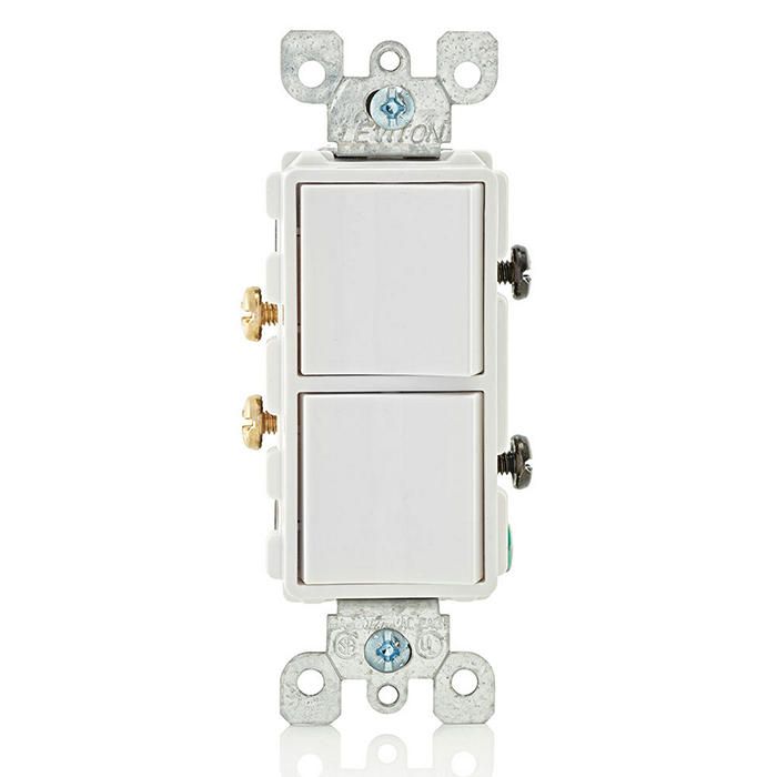 15 Amp Decora Single-Pole / Single-Pole Combination Switch