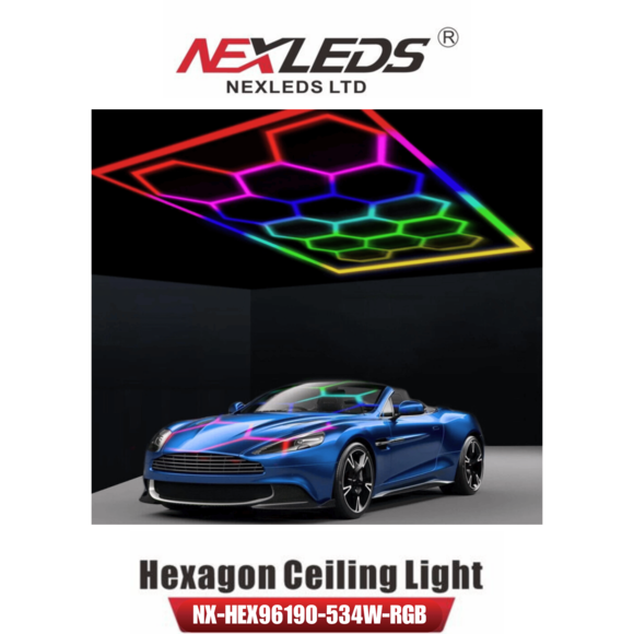 NEXLEDS Hexagon LED Ceiling Light Kit