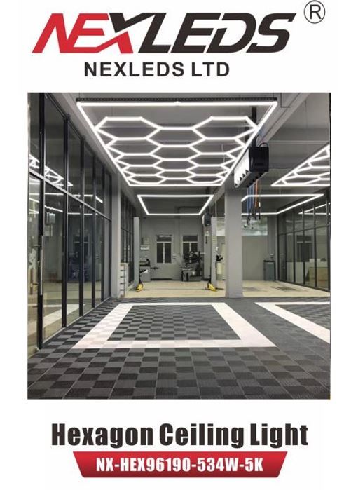 NEXLEDS Hexagon LED Ceiling Light Kit