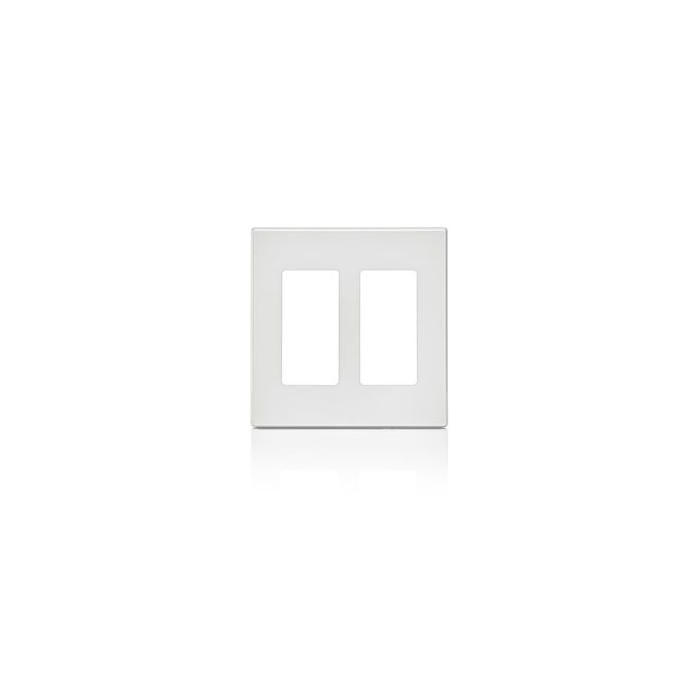 Votatec 2 gang Screwless Wall plate White/Black