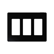 Votatec 3 gang Screwless Wall plate White/Black
