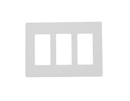 Votatec 3 gang Screwless Wall plate White/Black