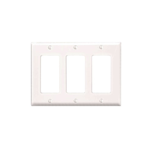 Leviton 3-Gang Plastic Decora Wallplate - Midway Size