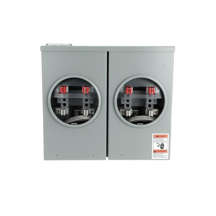 Microlectric BE2-V 2-Position Meter Socket, 600 VAC, 200 A, 1 Phase, NEMA 3R Enclosure