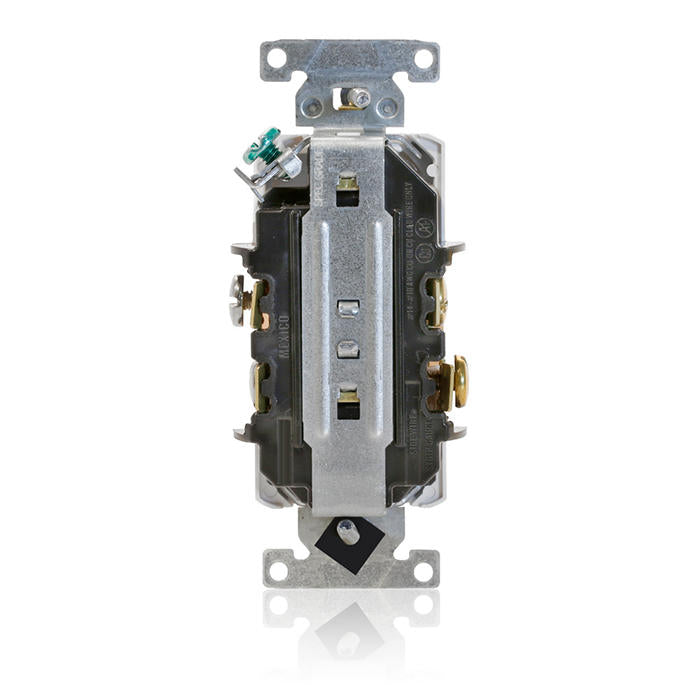 LEVITON 15 Amp Decora Plus Duplex Receptacle/Outlet, Industrial Grade, Self-Grounding