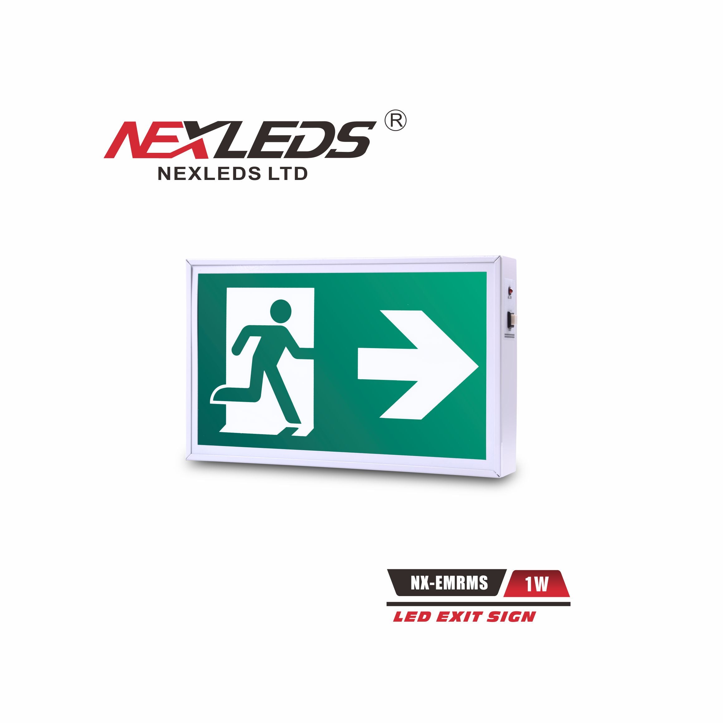 NEXLEDS NX-EMRMS Steel Running Man Exit Sign