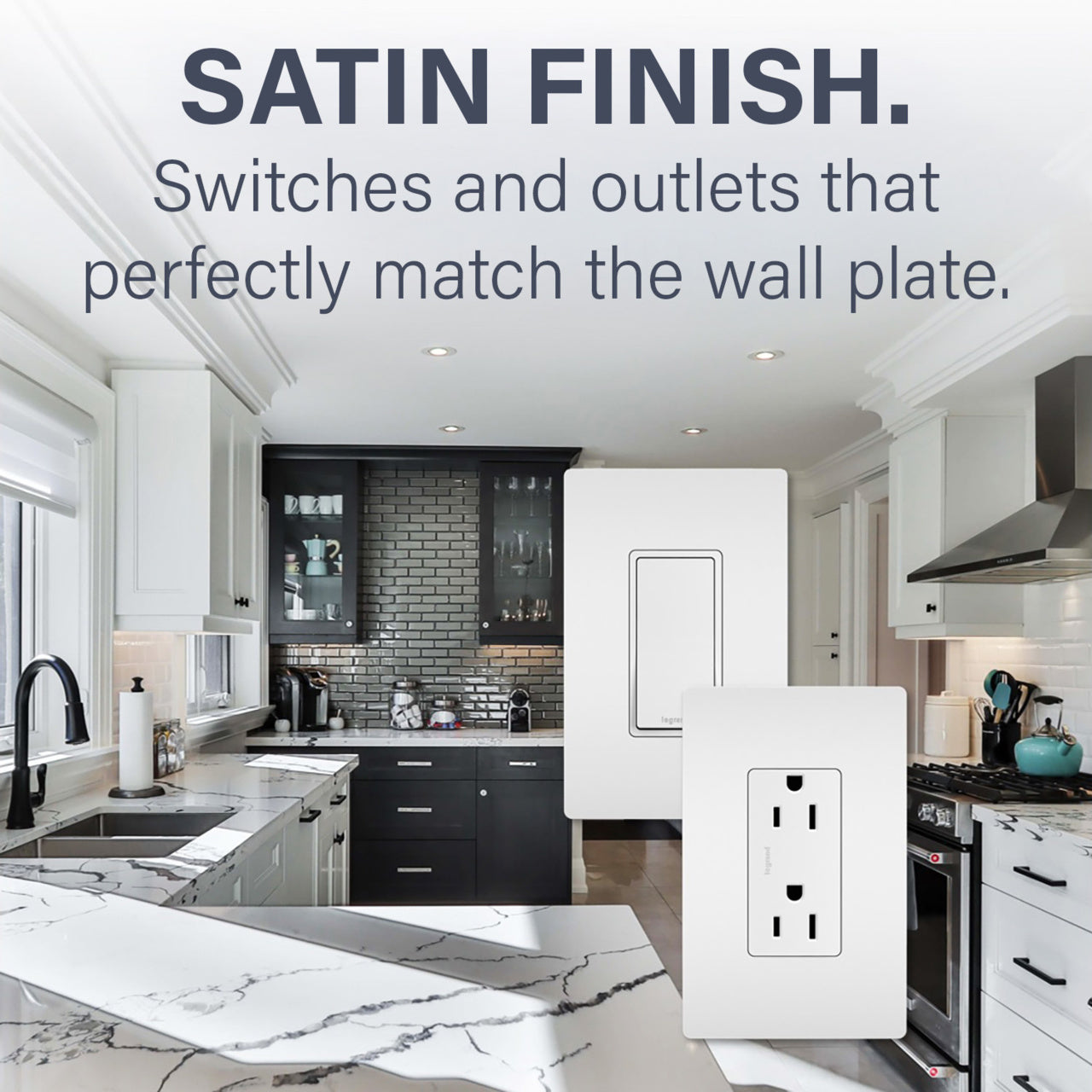 Legrand RWP263WCC6 radiant® 3-Gang Screwless Wall Plate, White