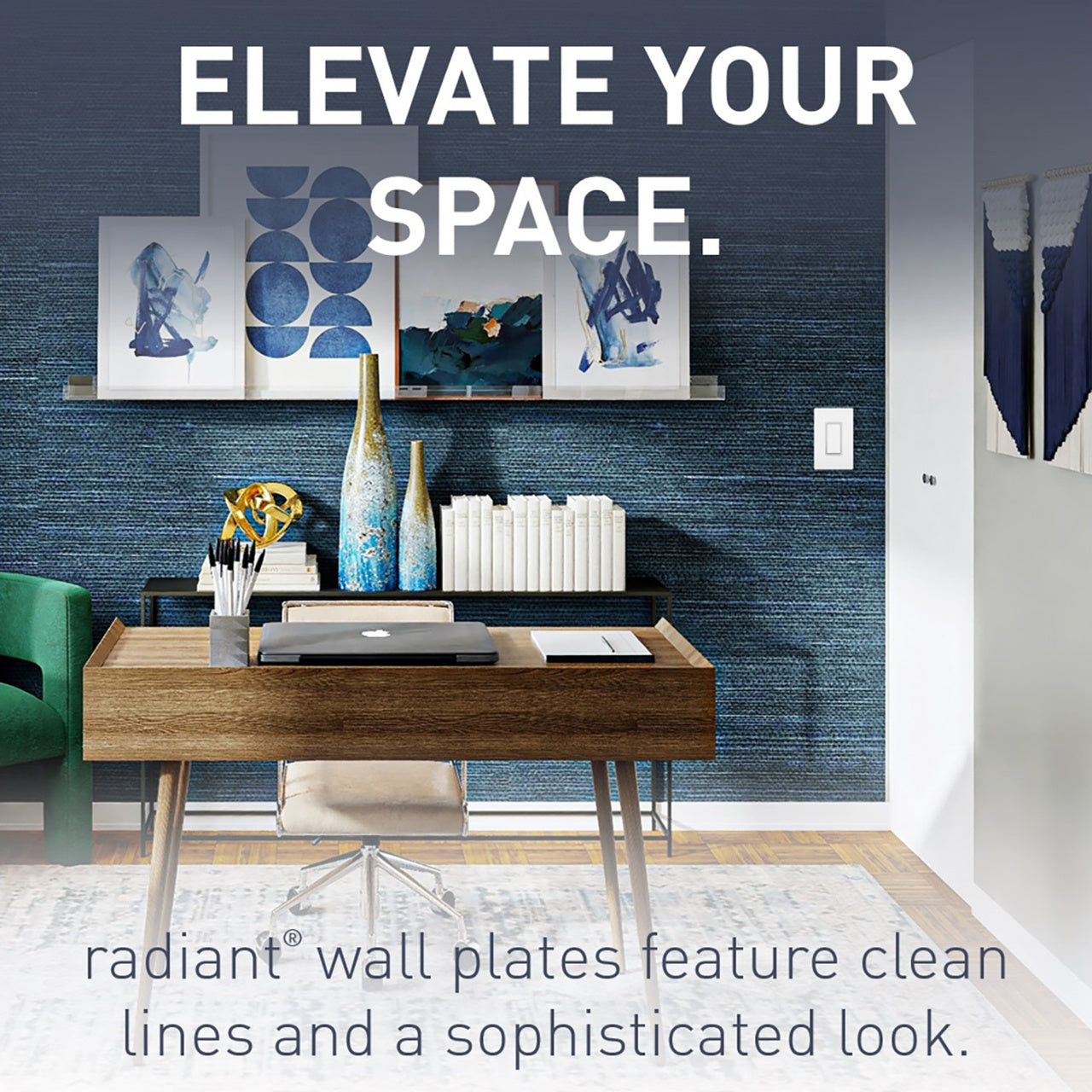 Legrand RWP263WCC6 radiant® 3-Gang Screwless Wall Plate, White