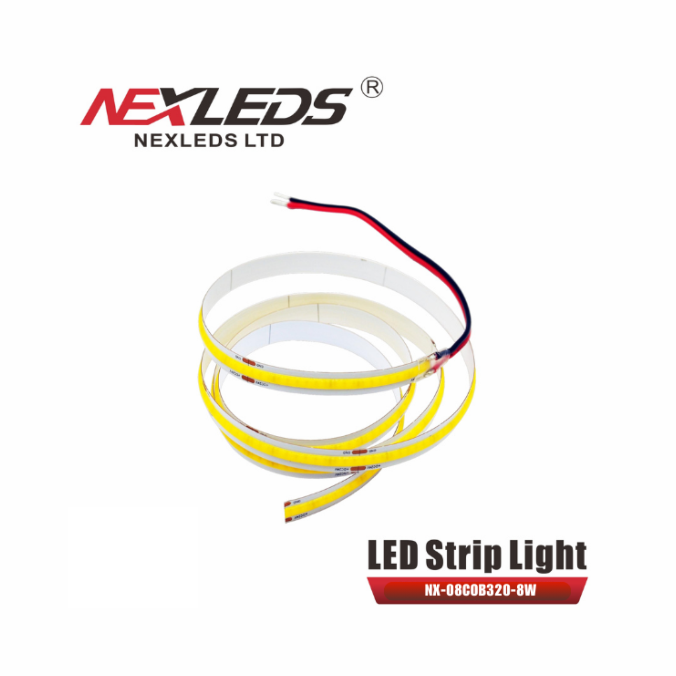 NEXLEDS 8mm IP20 COB Tapelight
