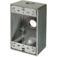 Vista 18025 – Weatherproof Metal FS Box, 3 × ½″ Holes (Grey)
