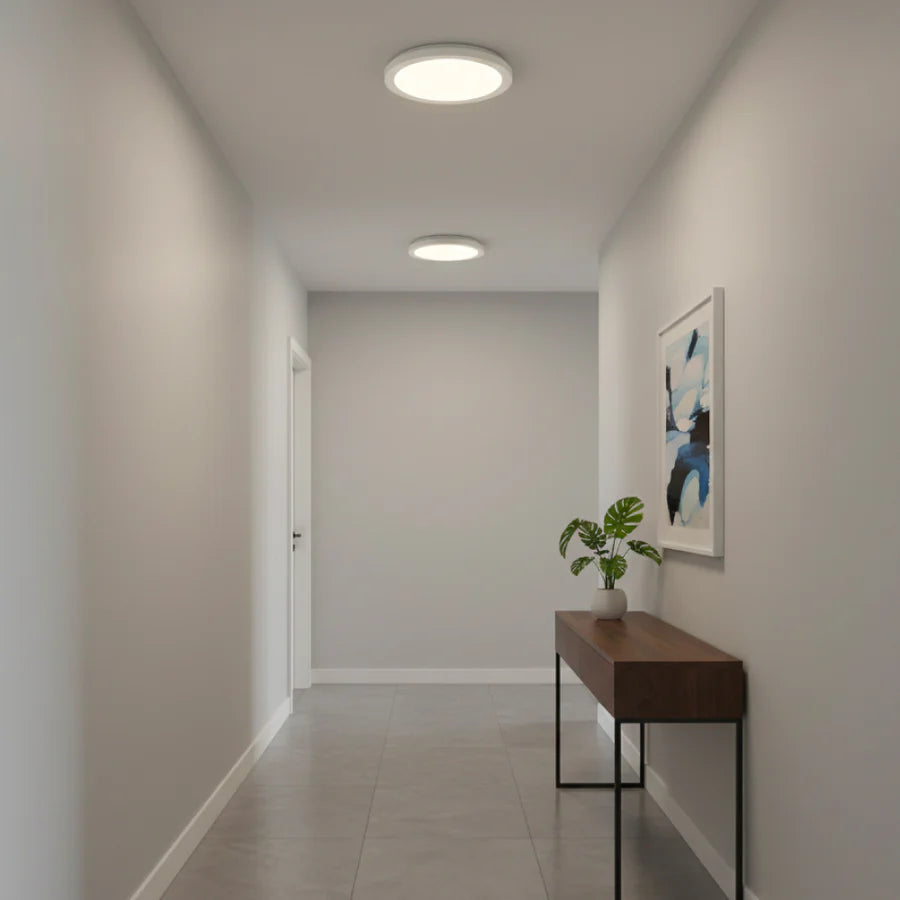 12″ Slim LED Flush Mount – 3-CCT Selectable, 24W