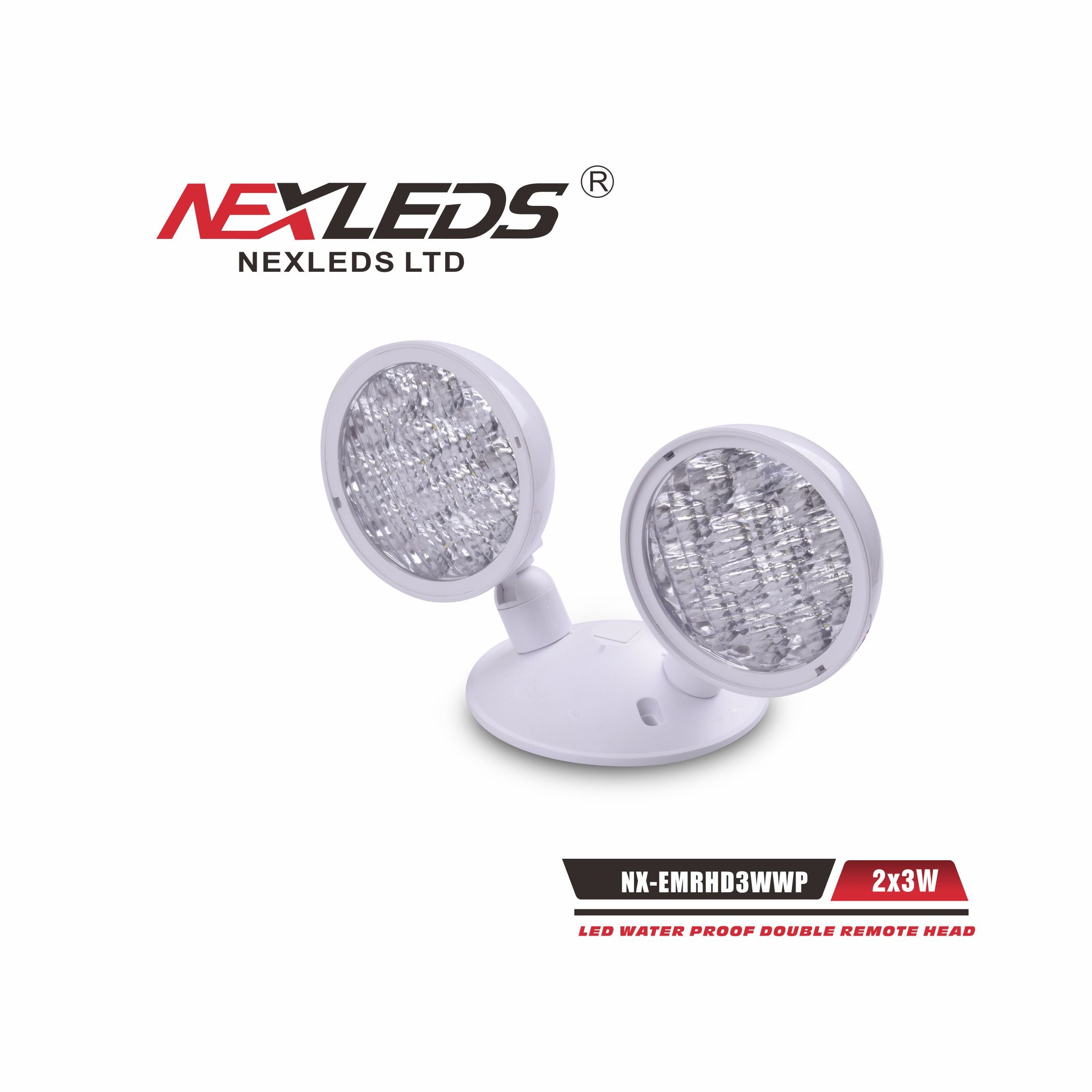NEXLEDS NX-EMRHD3WWP 3W Weather Proof Double Remote Heads