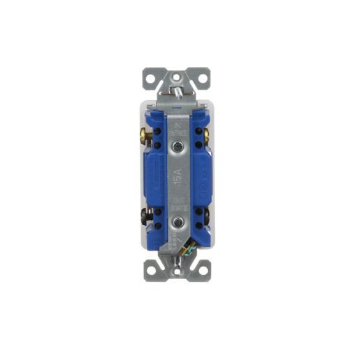 EATON 15 Amp Decora Rocker 4-Way Switch, Grounding, White 7504W-SP-L