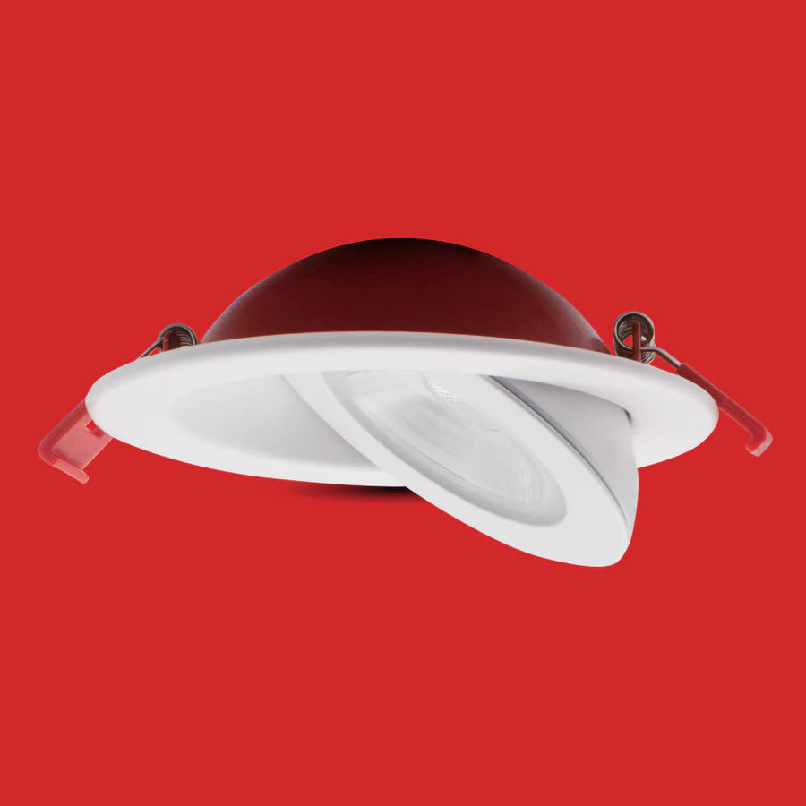 Ortech SLIM6FL+FR-5CCT 6" Fire Rated Slim Led Dimmable Floating Gimbal Downlight